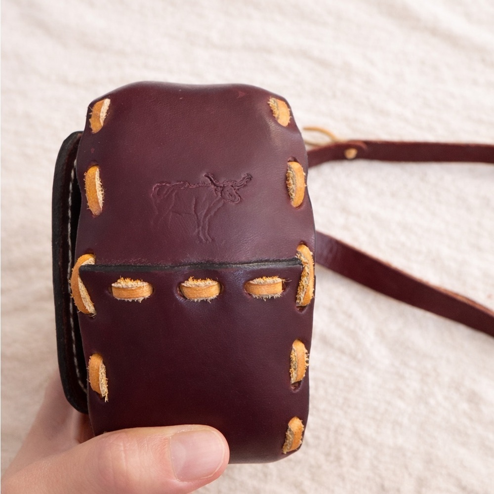 Vintage Handmade Tooled Leather Mini Saddle Bag Boho Western Brown - Picture 4 of 6
